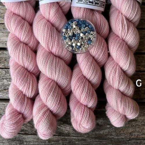 DIAMOND TEE yarn packs with beads Pink-