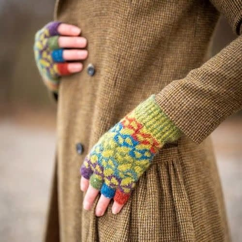 foglie nascoste fingerless gloves