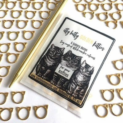 Itty bitty kittie stitch markers