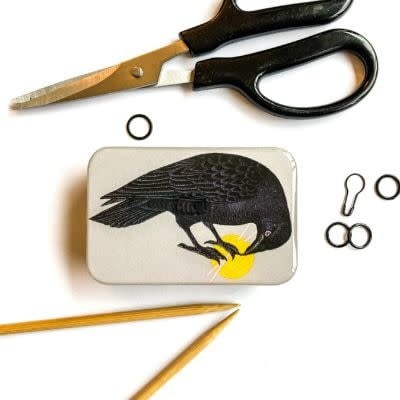 Yarn Crow tin-