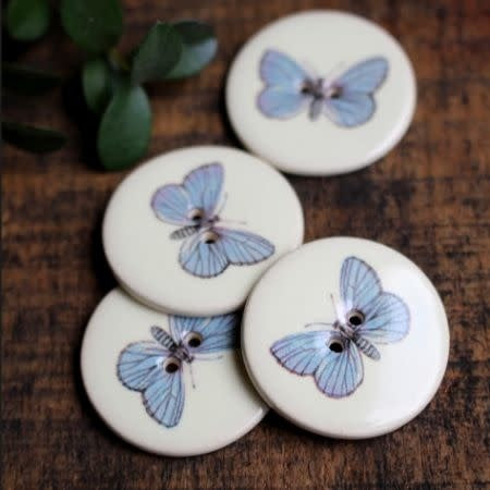 buttterfly ceramic buttons_