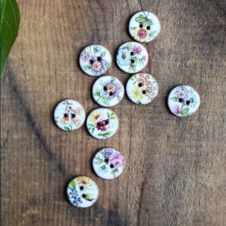 Wildflower Ceramic Buttons_ 